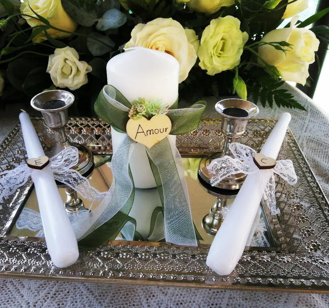 Vela da união decorada