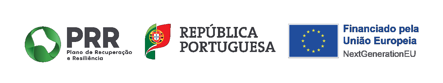 PRR · República Portuguesa · Financiado pela União Europeia, NextGenerationEU